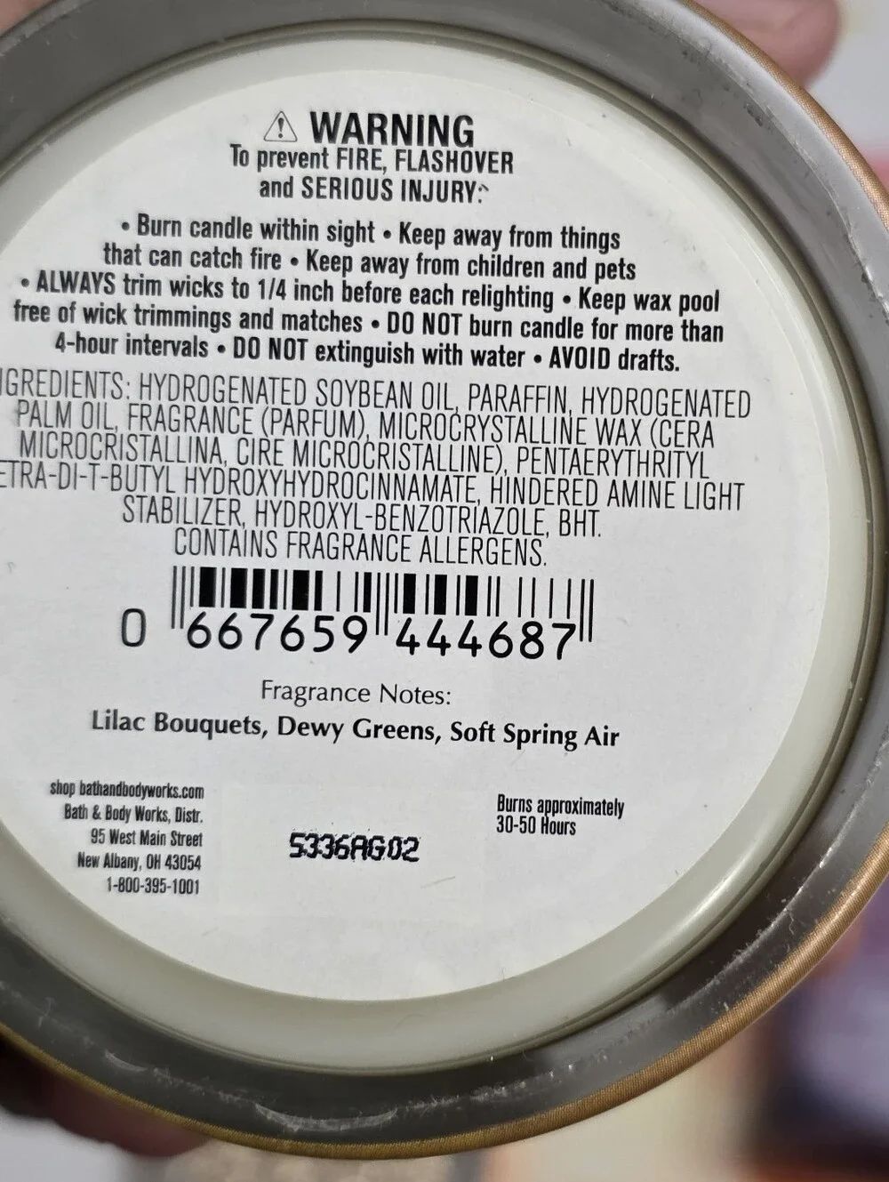 Bath & Body Works Fresh Cut Lilacs Hand Soap & Candle Set NEW - Picture 4 of 4